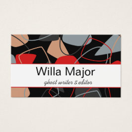 ドラマチックな赤、黒、ベージュ抽象芸術起業家