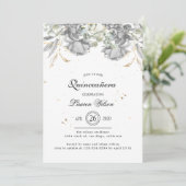 ドラマチックな銀金ゴールドフローラキンセアニェラ 招待状 (スタンド正面)