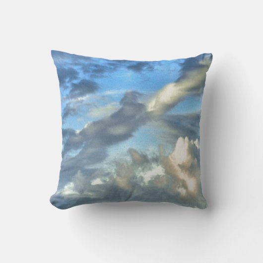 ドラマチックな雲と青空：自然撮影 クッション (正面)