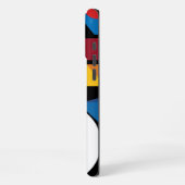 ドラマチックはっきりしたな色のジオメトモダンリ抽象芸術 iPhoneケース (左側面)