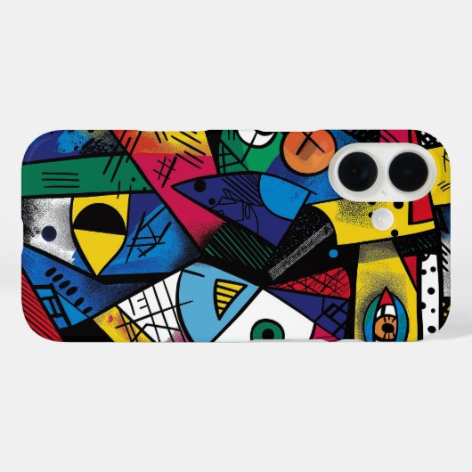 ドラマチックはっきりしたカラーモダンおもしろい抽象デザイン Case-Mate iPhoneケース (裏面 (横))