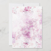 ドラマチックアンティーク紫色の花の結婚式招待状 招待状 (裏面)