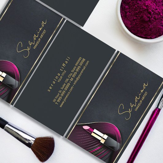 ドラマチックアールデコメイクアップアーティストMagenta ID1036 名刺