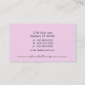 ドラマチックエレガンスフローラ名刺ピンク赤面 名刺 (裏面)