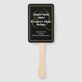 ドラマチックエレガントなラスベガスブラック金ゴールド式 ハンドファン (正面)