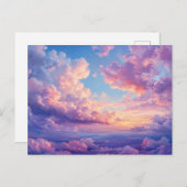 ドラマチックカラフルパステルクラウドスカイ ポストカード (正面/裏面)