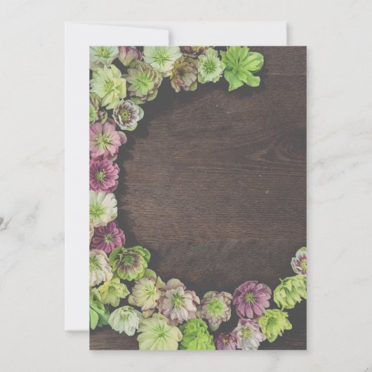 ドラマチックガーデンヘレボア結婚式招待状 招待状 (裏面)