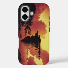 ドラマチックサンセットランドスケープ  iPhone 16ケース