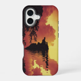 ドラマチックサンセットランドスケープ  iPhone 16ケース