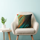 *~*ドラマチック抽象芸術ブはっきりしたラックブルーグリーンオレンジ クッション (椅子)