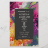 ドラマチック数々のカラーフローラグレー結婚式 プログラム (裏面)