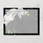 ドラマチック白黒蘭の花の保存日 案内ポストカード (裏面)
