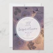 ドラマチック紫のフローラ秋サークルの写真 セーブザデート (正面)