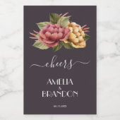 ドラマチック結婚フローラのミニ ワインラベル (シングルラベル)