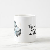 ドラマチック絵を描な山の沼 コーヒーマグカップ (中央)