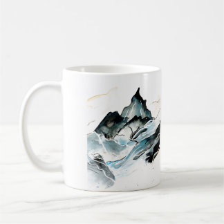 ドラマチック絵を描な山の沼 コーヒーマグカップ