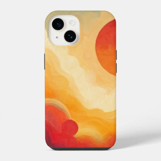 ドラマチック赤絵を描日 iPhoneケース (裏面)