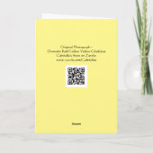 ドラマチック赤金ゴールドグラジオラス花アートノートカード カード (裏面)