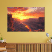 ドラマティックキャニオンatサンライズ キャンバスプリント (インサイチュ (リビング))