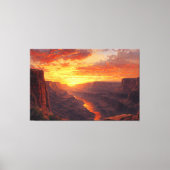 ドラマティックキャニオンatサンライズ キャンバスプリント (正面)