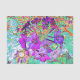ドラマティック サイケデリック マゼンタと紫の花 薄葉紙