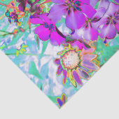 ドラマティック サイケデリック マゼンタと紫の花 薄葉紙 (詳細)