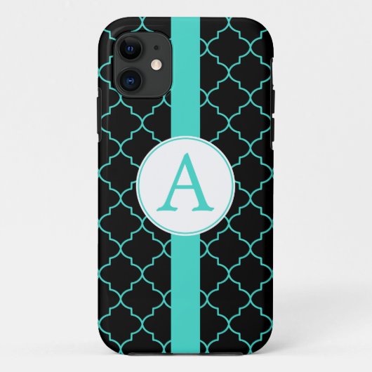 ドラマティック・ターコイズ モノグラム iPhone 5 カーケ Case-Mate iPhoneケース (裏面)