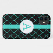 ドラマティック・ターコイズ モノグラム iPhone 5 カーケ Case-Mate iPhoneケース (裏面(横))