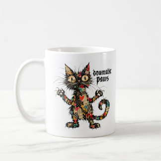 ドラマティック・ポー おかしい黒猫 コーヒーマグ コーヒーマグカップ