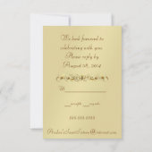 ドラマティック マスケレード レッド RSVP 返信招待状 招待状 (裏面)