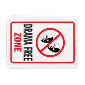 ドラマフリーゾーン警告標識 マグネット (横)