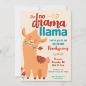 ドラマフリー ラマ 感謝祭 クリーム 招待状 (正面)