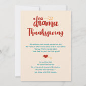 ドラマフリー ラマ 感謝祭 クリーム 招待状 (裏面)