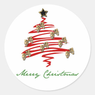 ドラママスククリスマスツリー ラウンドシール