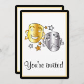 ドラママ遊スク付き学校招待状 招待状 (正面/裏面)