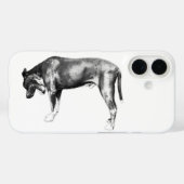 ドラマミニマルー – オープンジョーシルエット Case-Mate iPhoneケース (裏面 (横))