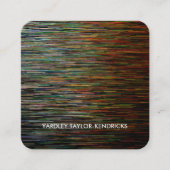 ドラマモダンル抽象芸術ブラック名刺 スクエア名刺 (正面)