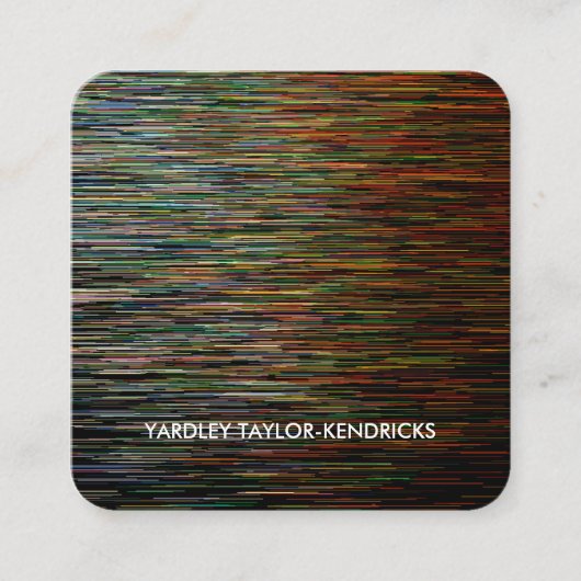 ドラマモダンル抽象芸術ブラック名刺 スクエア名刺 (正面)