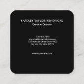 ドラマモダンル抽象芸術ブラック名刺 スクエア名刺 (裏面)