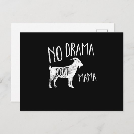 ドラマヤギのママおもしろい – ヤギのママTシャツギフト 案内ポストカード (正面/裏面)