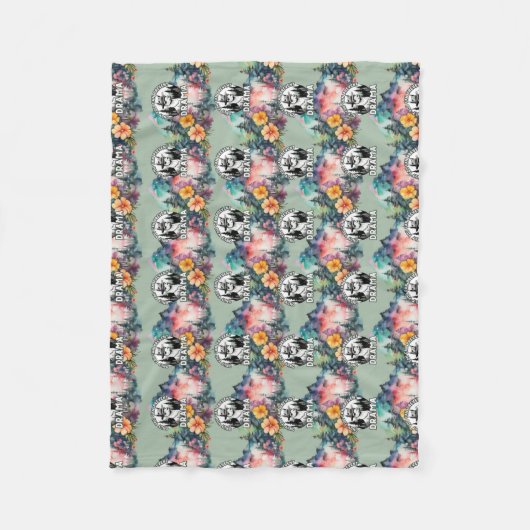 ドラマラマの森を防ぐのはあなたのみ フリースブランケット (正面)