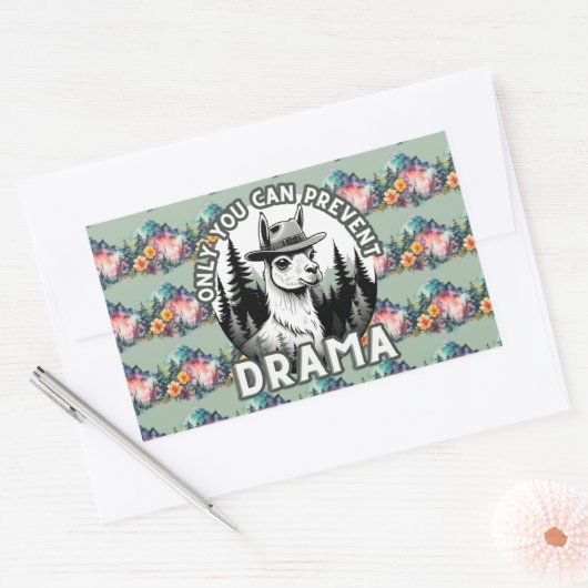 ドラマラマの森を防ぐのはあなたのみ 長方形シール (封筒)