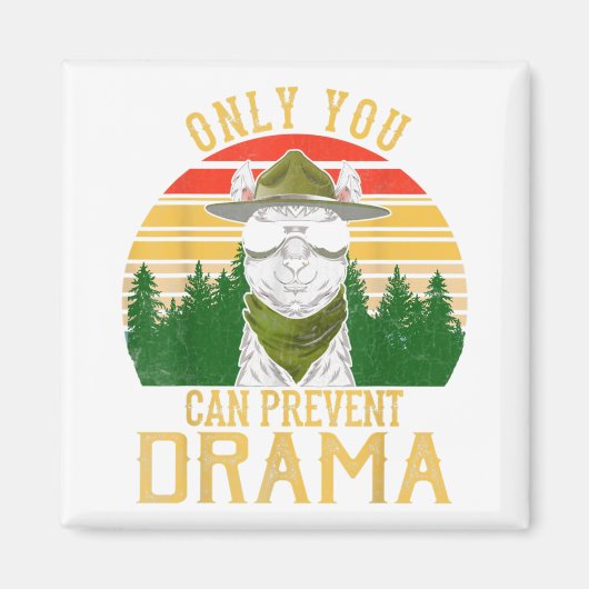 ドラマラマキャンプヴィンテージF マグネット (正面)