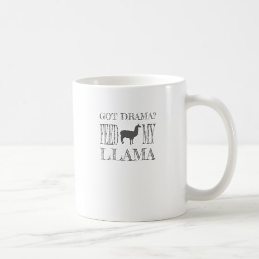 ドラマラ得マ食べ物を与えラマ コーヒーマグカップ (右)