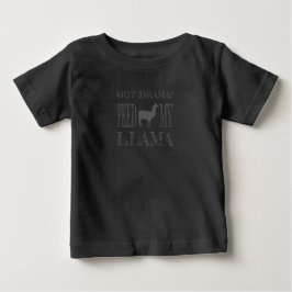 ドラマラ得マ食べ物を与えラマ ベビーTシャツ