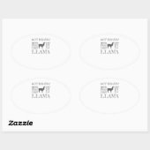 ドラマラ得マ食べ物を与えラマ 楕円形シール (シート)