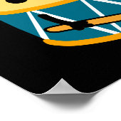 ドラマーおもしろいドラムプンダーク ポスター (角)