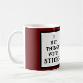 ドラマーおもしろいドラム演奏パーカッション太鼓ロックバンド コーヒーマグカップ (左)