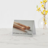 ドラマーお気に入りのパーカッショニストタイムキーパー誕生日 カード (黄色い花)