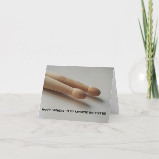 ドラマーお気に入りのパーカッショニストタイムキーパー誕生日 カード (正面)